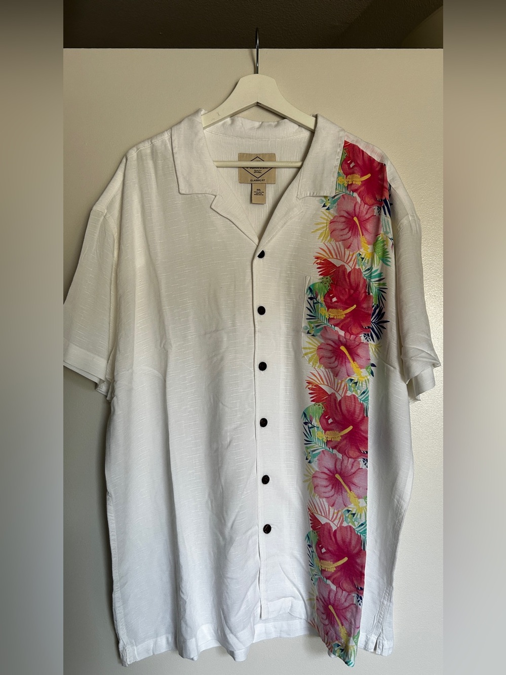 NWT St. John's Bay Hawaiian Aloha Shirt Floral Print XXL 100% Rayon